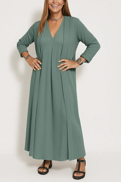 Lyvazza™ - Elegant long dress + matching cardigan FREE