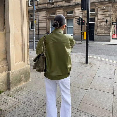 Simone - Oversized Leren Jas